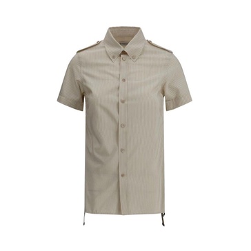 Silk Shirt with Check Ribbon Details