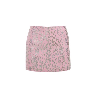 Sequin High Waist Pink Skirt