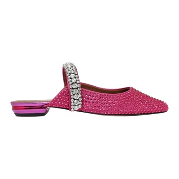 Crystal Fuchsia Slip-On Sandals