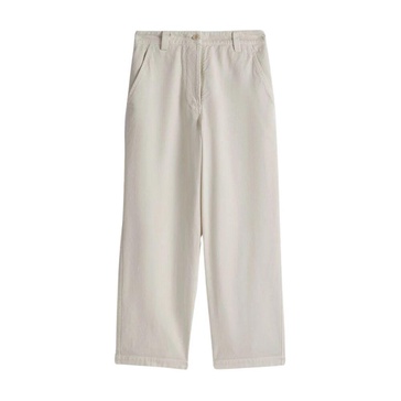 Wide Leg Cotton Gabardine Pants