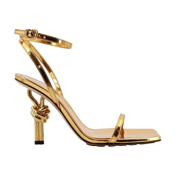 Knot mirrored leather sandals