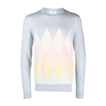 Geometric Print Sweater Pink