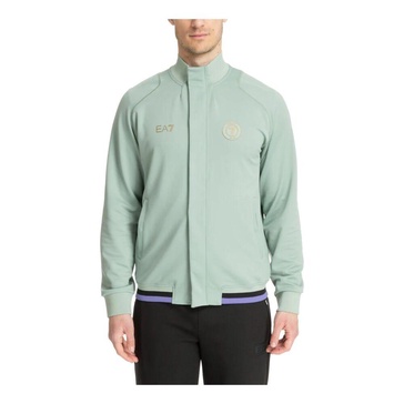 Plain Zip-Up Sweatshirt with Snap-Button Closure