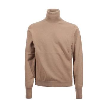 Cashmere Turtleneck Sweater Camel Slim Fit