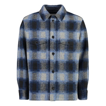 Checked Overshirt with Buttoned Pockets