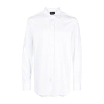 White Long-Sleeved Cotton Shirt