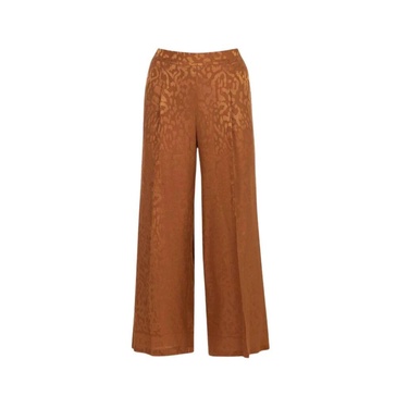 Silk Jacquard Straight Leg Pants