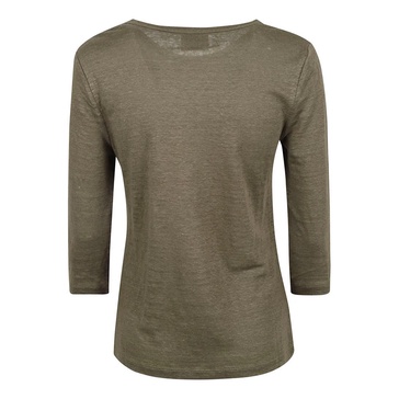 Linen Boat Neck Top