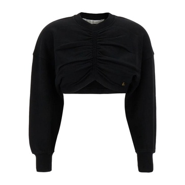 Ruched-Detailed Palm Plaque Sweatshirt