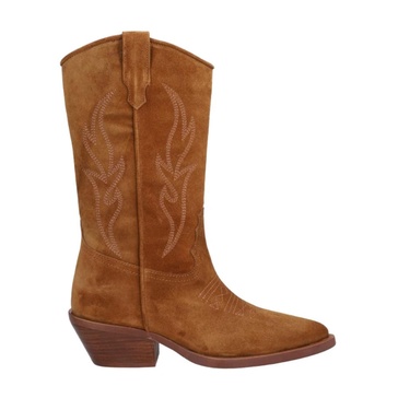 Camel Suede Cowgirl Boot
