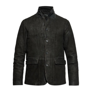 Suede jacket Survey with vintage effect