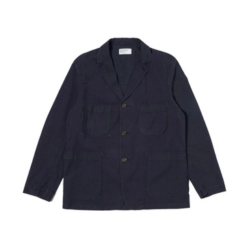 Navy Seersucker Five-Pocket Jacket