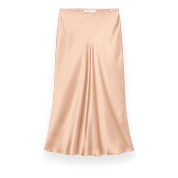 Satin Skirt in Trendy Style