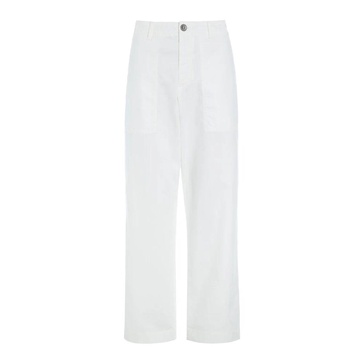 Classic White Straight Leg Trousers