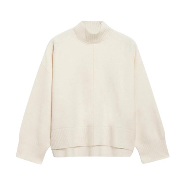 Soft Merino Wool Stand-Up Collar Jumper