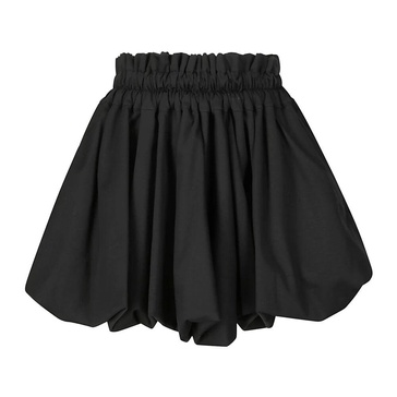 Cotton Balloon Skirt with Elastic Waist