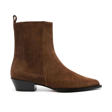 Suede Pointed Toe Ankle Boots