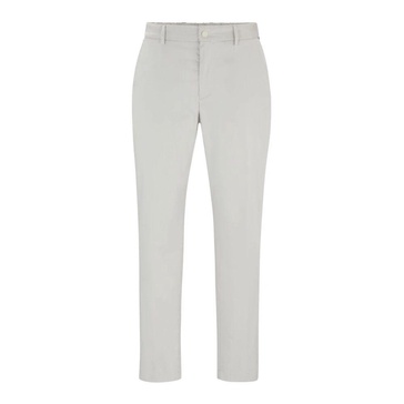 Pearl Gray Elastic Waist Suit Trousers