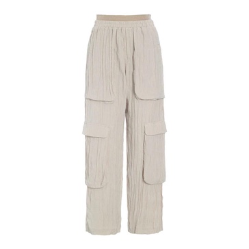 Ivory Hannoki Trousers with Pockets