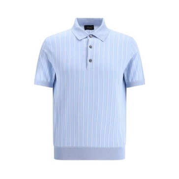 Striped Knitted Polo Shirt