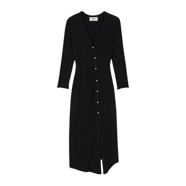 Midi dress with button detail