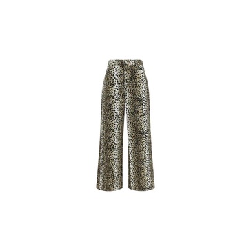 Animalier Print WideLeg Trousers