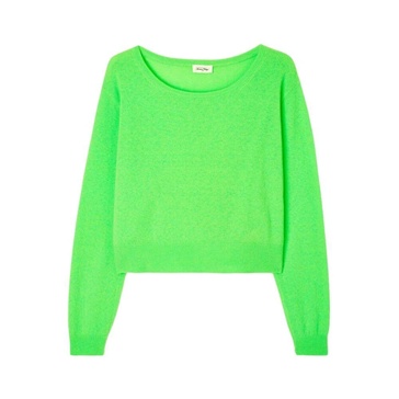 Fluorescent Green Wool Blend Jersey