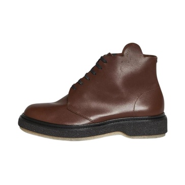 Stylish Lace-Up Leather Boots