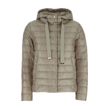 Down Jacket with Drawstring Hood