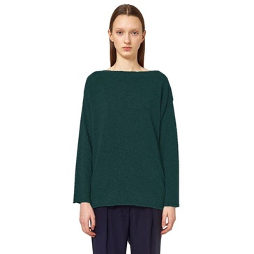 Silk Pullover with Boat Neck
