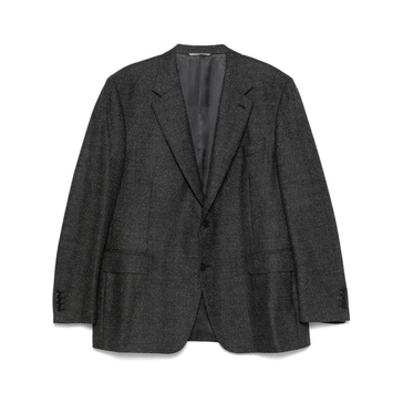 Charcoal Grey Buttoned Jacket with Pockets
