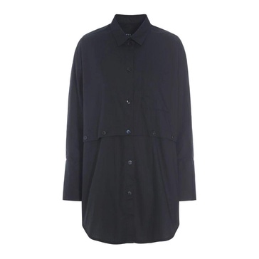Core Cotton Shirt Black Oversize
