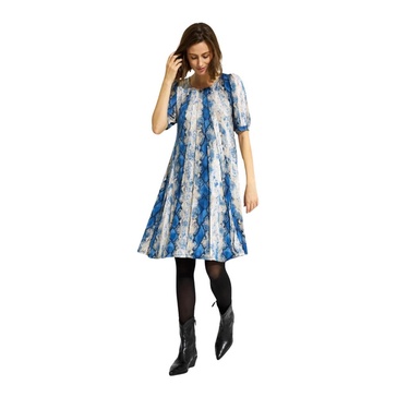 Blue Lucette Dress with 1/2 Sleeves