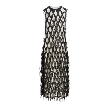 Silk Midi Dress Sleeveless Italy Made