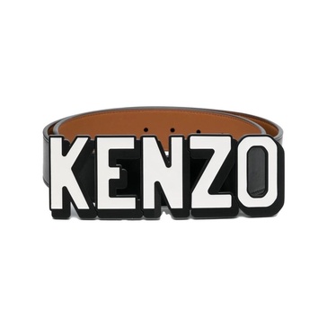 Leather Belt With Logo Buckle