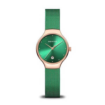 Women's Watch Cassic Collection Stainless Steel Bracelet and Sapphire Glass Green Lights 13326-868