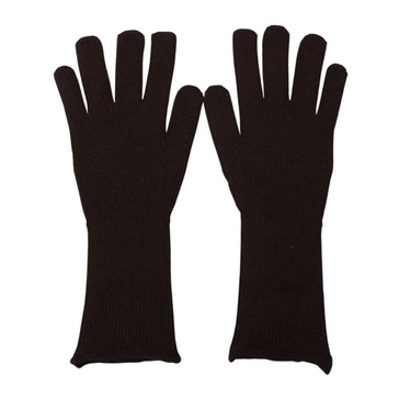 Brown Cashmere Silk Hands Mitten Mens Gloves