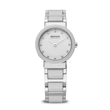 Women's Ceramic Watch 25 mm Stainless Steel Bracelet White 10725-754