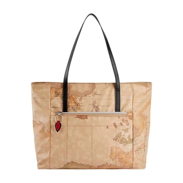 Geo Classic Shopping Bag with Apple Charm