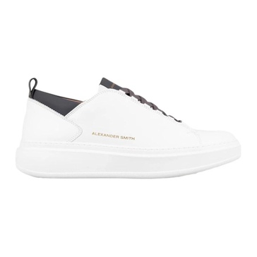 Wembley Leather Sneaker White Dark Grey