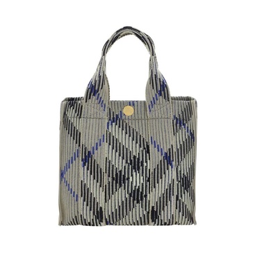 Mini Tote Handbag with Iconic Check Pattern