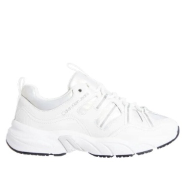 Retro Tennis Laceup Sneakers White