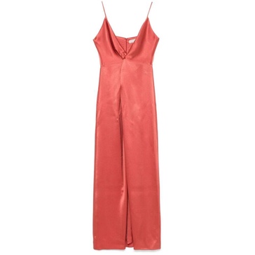 Red Twist Detailing Spaghetti Strap Dress