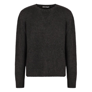 Contrast Logo Wool Blend Pullover
