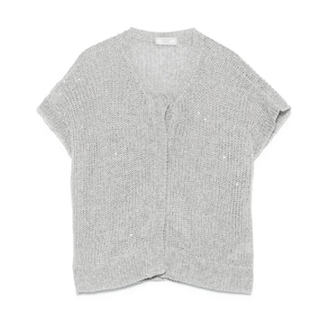 Light Grey Sequin Cardigan Jacket