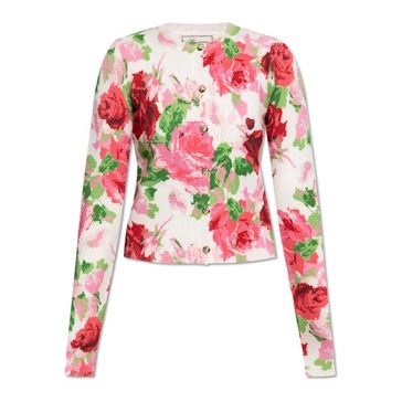 Cardigan with floral motif