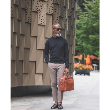 Brown Leather Laptop Business Bag