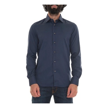 Plain Cotton Dress Shirt with Matching Clutch