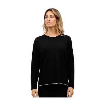 Boatneck Top with Hem Detail