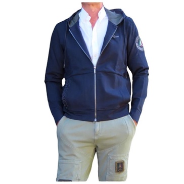 Zippered Hooded Gilet in Mixed Rayon